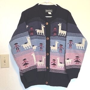 Vtg Maurices Wool llama knit sweater